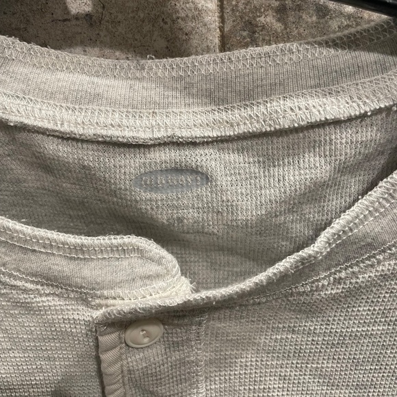 ❤️ OLD NAVY MENS GREY HENLEY THERMAL SIZE SMALL - Picture 5 of 7